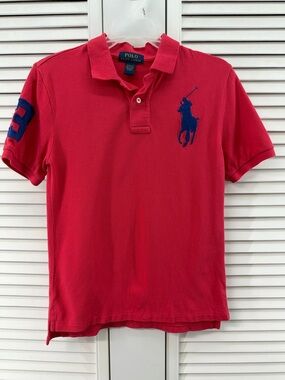 Polo by Ralph Lauren boys size 10/12 Red Short-Sleeve Classic Fit Polo Shirt